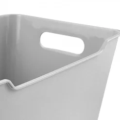 Bac de rangement élégant avec poignées 12 litres - Gris