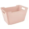 Bac de rangement élégant avec poignées 12 litres - Rose