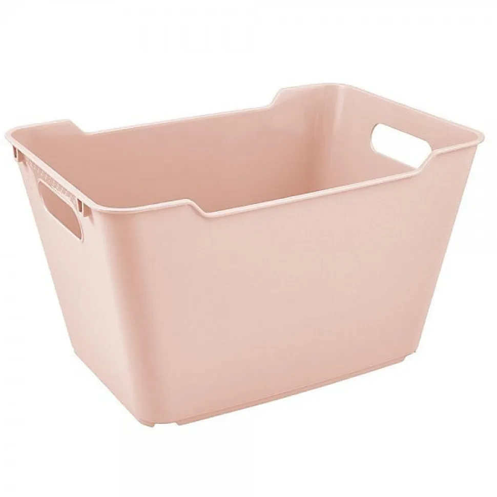 Bac de rangement élégant avec poignées 12 litres - Rose