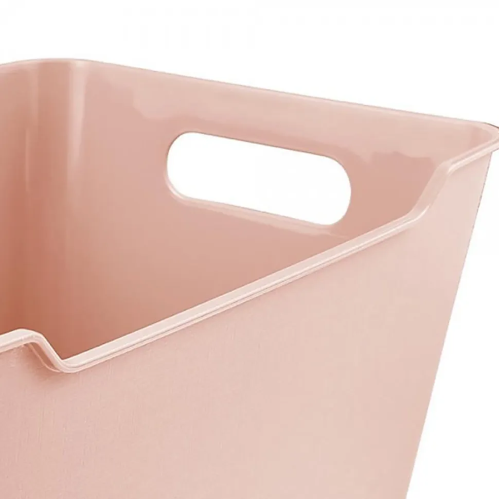 Bac de rangement élégant avec poignées 12 litres - Rose