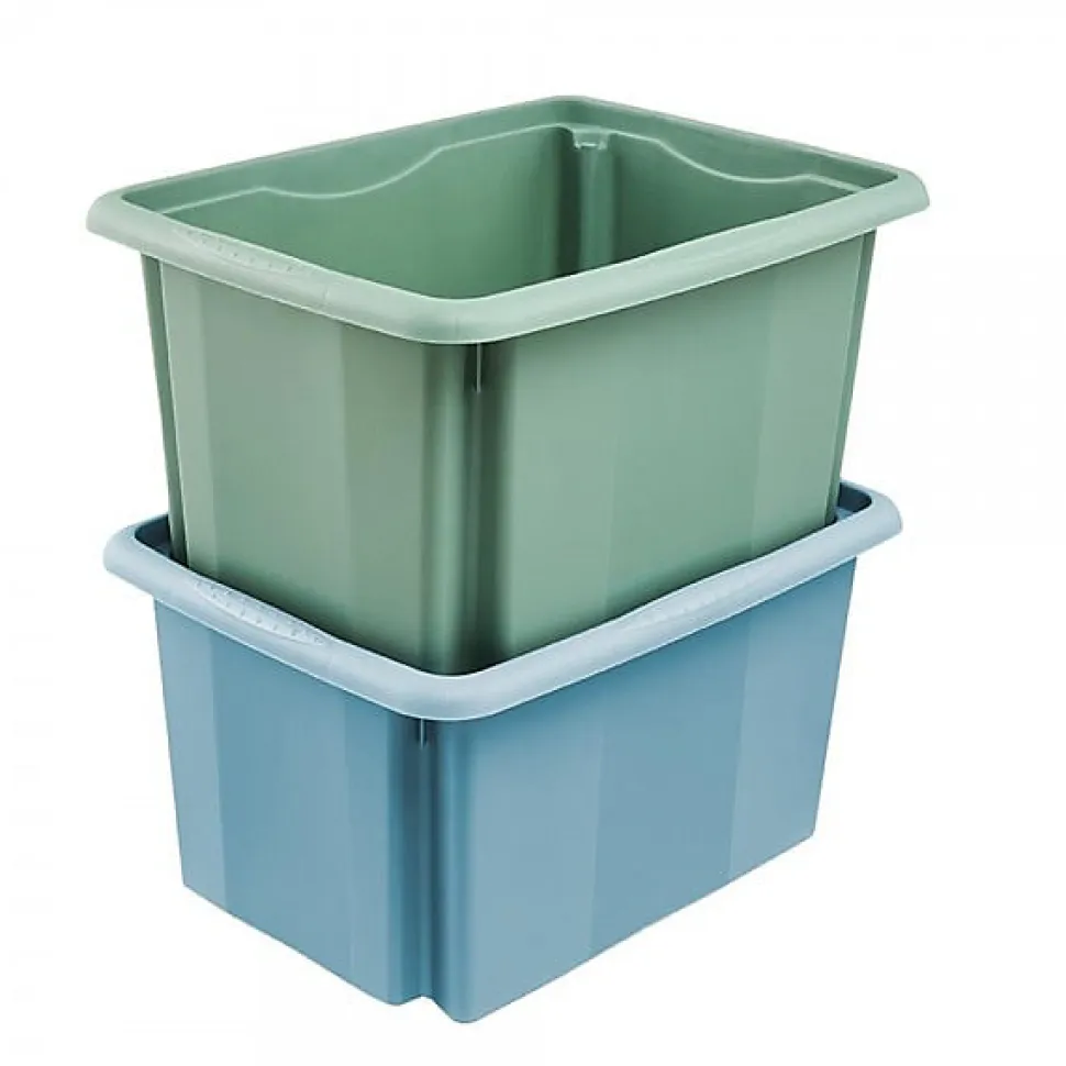 Bac de rangement élégant coloré 15 litres - Bleu