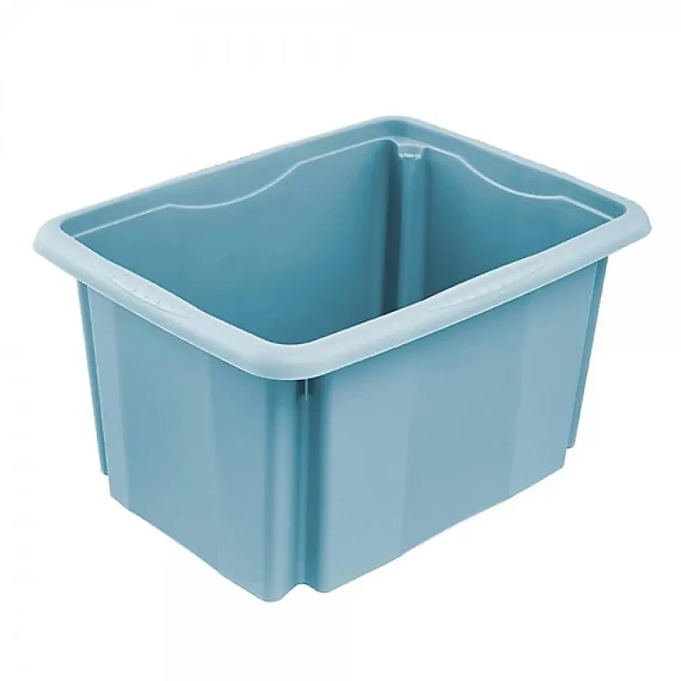 Bac de rangement élégant coloré 15 litres - Bleu