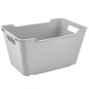 Bac de rangement lifestyle 6 litres avec poignées - Gris