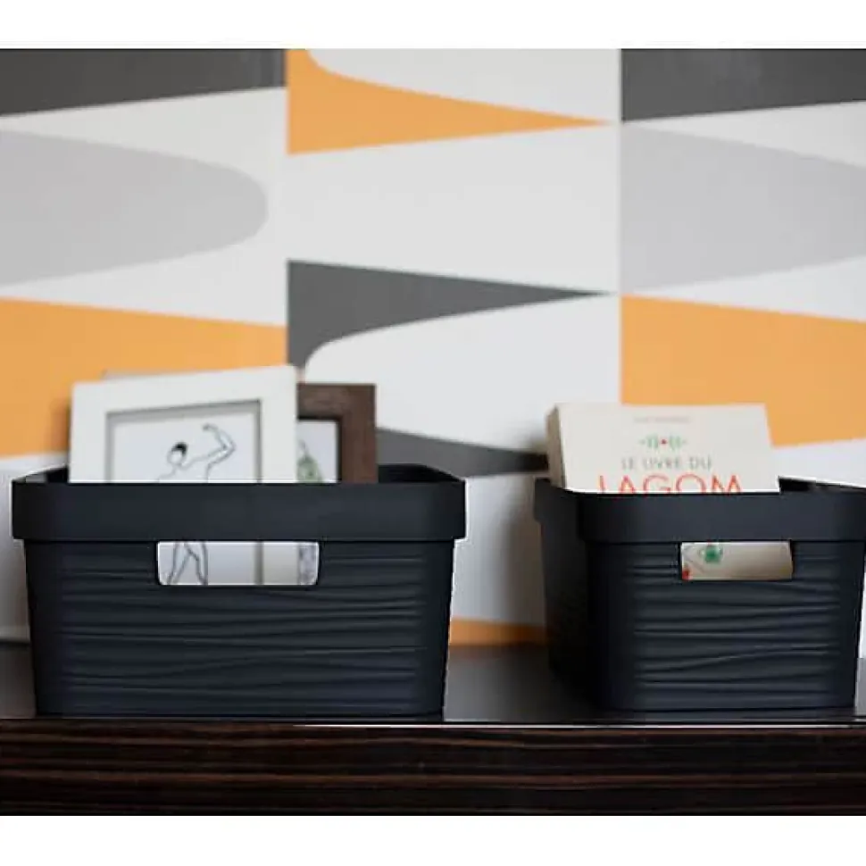 Bac de rangement moderne 18 litres EDA - Noir