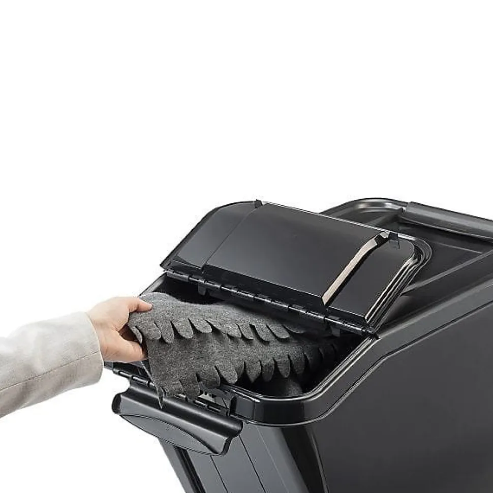 Bac de rangement noir 58 litres avec Couvercle Incliné