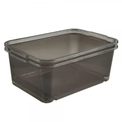 Bac de rangement solide Transparent 4,5 litres - Gris