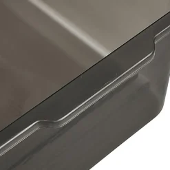 Bac de rangement solide Transparent 4,5 litres - Gris