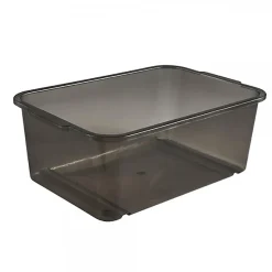 Bac de rangement solide Transparent 4,5 litres - Gris
