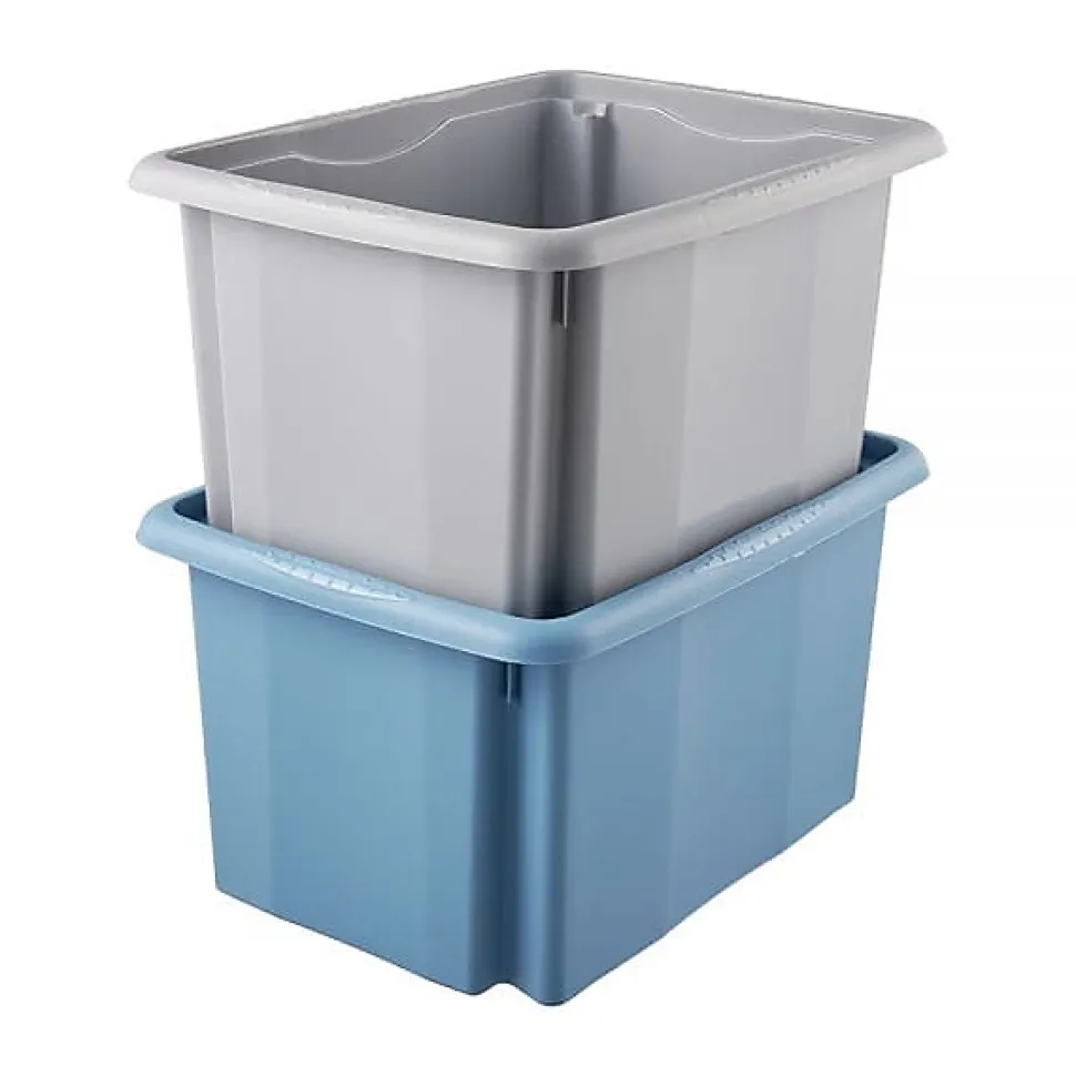 Bac empilable en Plastique Recyclé 15 litres - Gris