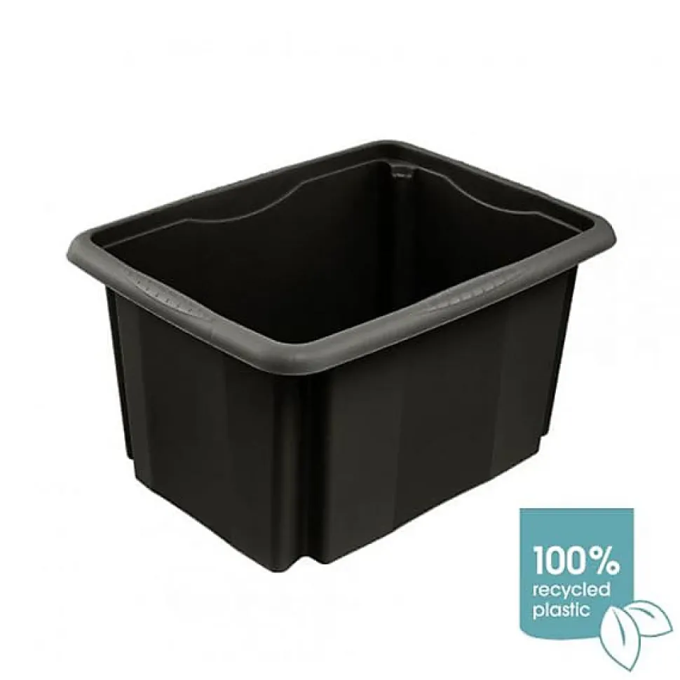 Bac empilable en Plastique Recyclé 15 litres - Noir