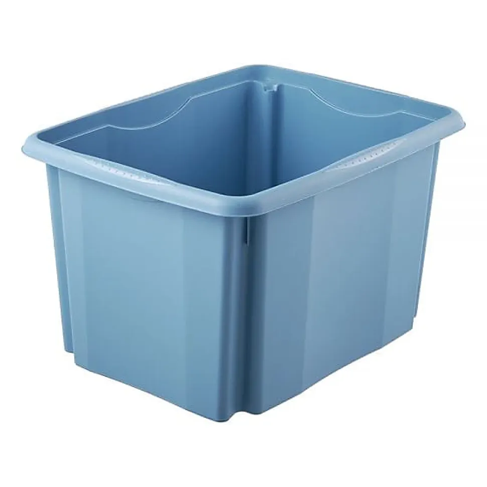 Bac empilable en plastique recyclé 30 litres - Bleu