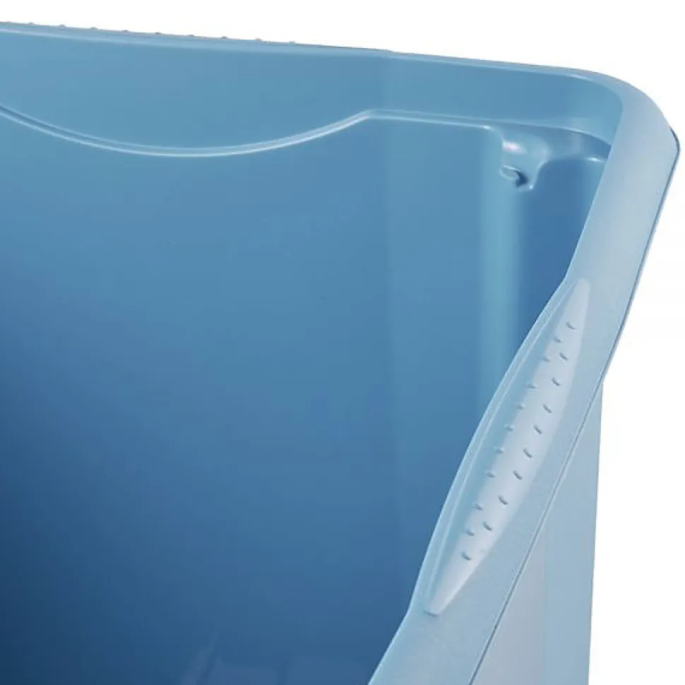 Bac empilable en plastique recyclé 30 litres - Bleu