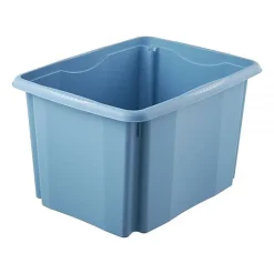 Bac empilable en plastique recyclé 30 litres - Bleu