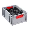 Bac Gerbable Norme Europe 417 EuroBox gris rouge Allit