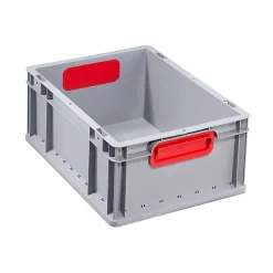 Bac Gerbable Norme Europe 417 EuroBox gris rouge Allit