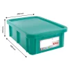 Bac HACCP 25 L rectangulaire + couvercle - vert