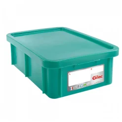 Bac HACCP 25 L rectangulaire + couvercle - vert