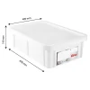 Bac HACCP 25 L rectangulaire + couvercle - blanc