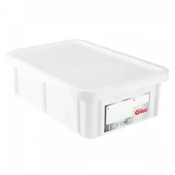 Bac HACCP 25 L rectangulaire + couvercle - blanc