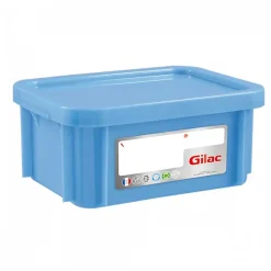 Bac HACCP 12 L rectangulaire + couvercle - bleu