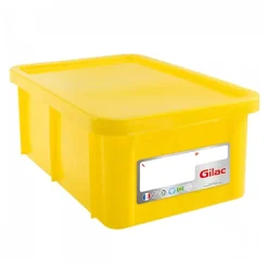 Bac HACCP 35 L rectangulaire + couvercle - jaune