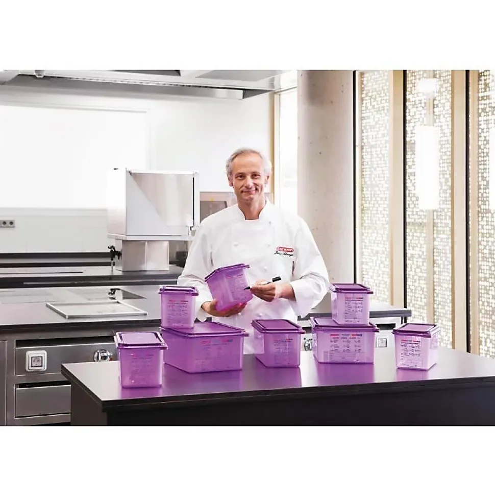 Bac Hermétique Violet Anti Allergénique 2,6 L GN 1/3 - Araven