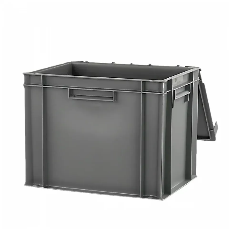 Bac plein 400 x 300 x 330 mm 30 L + couvercle solidaire - gris