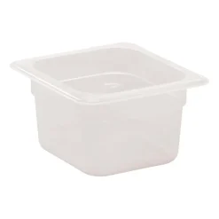 Bac Polypropylène GN 1/6 - 2 Profondeurs - Cambro - Blanc - l17.6- L0.1- P15- h16.2