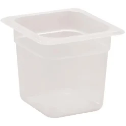 Bac Polypropylène GN 1/6 - 2 Profondeurs - Cambro - Blanc - l17.6- L0.1- P15- h16.2