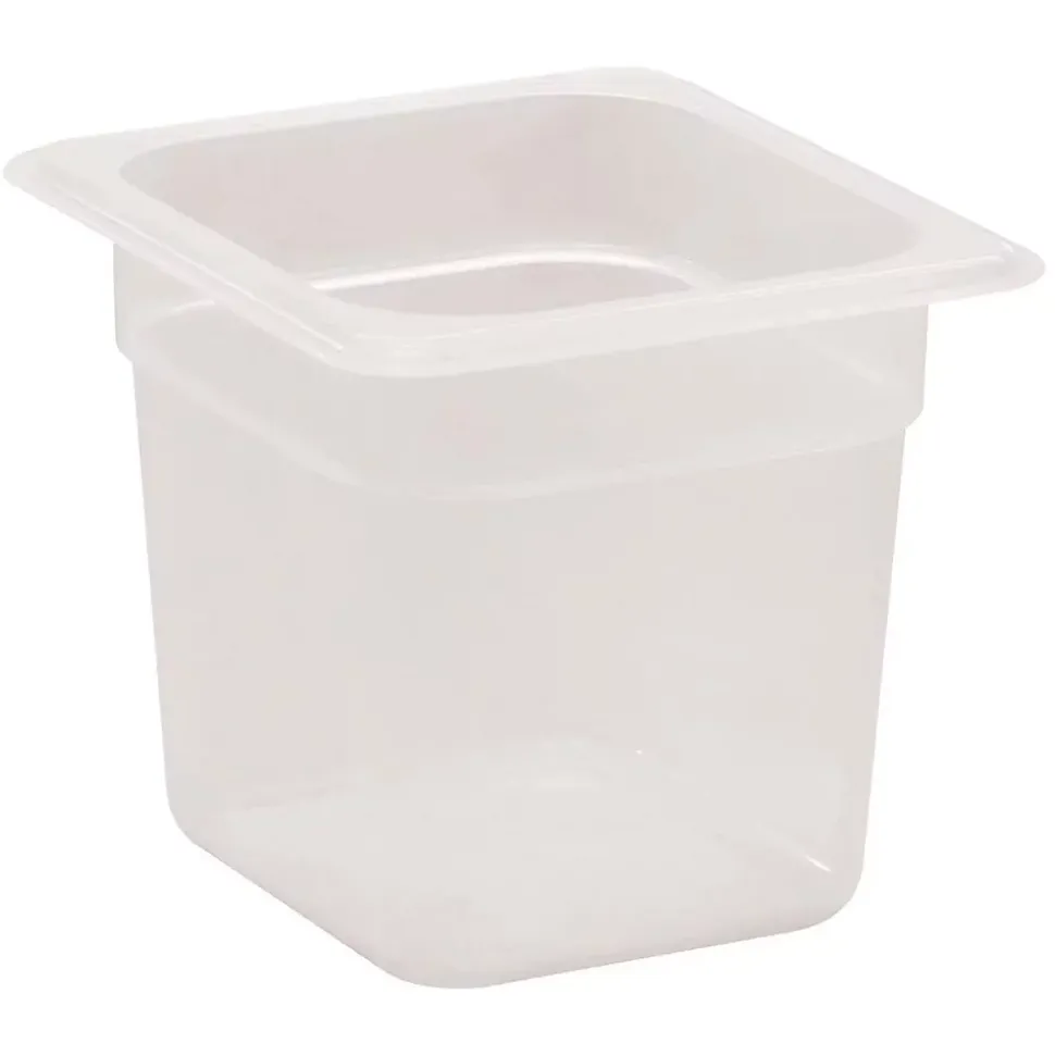 Bac Polypropylène GN 1/6 - 2 Profondeurs - Cambro - Blanc - l17.6- L0.1- P15- h16.2