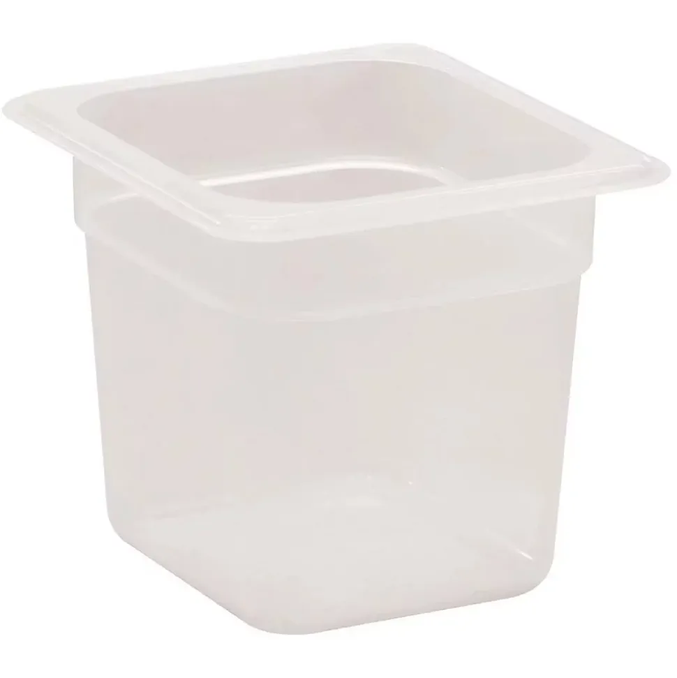 Bac Polypropylène GN 1/6 - 2 Profondeurs - Cambro - Blanc - l17.6- L0.1- P15- h16.2