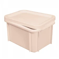 Bac renforcé avec couvercle 400 x 300 15 L - rose poudré