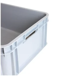 Bac renforcé empilable avec poignées 545 x 390 x 200 mm - 30 L - gris