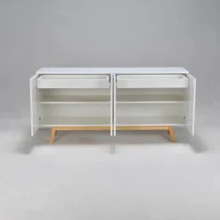 Bahut HOME 4 portes 2 tiroirs / Blanc
