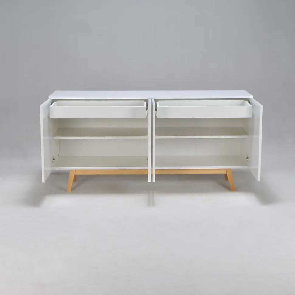 Bahut HOME 4 portes 2 tiroirs / Blanc