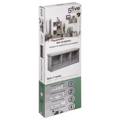 Banc 3 cases Effet chêne gris Mix N' Modul - 5Five