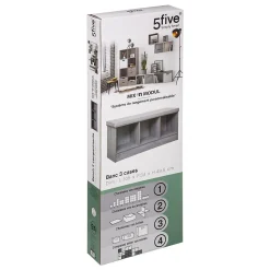 Banc 3 cases Effet chêne gris Mix N' Modul - 5Five
