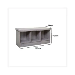 Banc 3 cases Effet chêne gris Mix N' Modul - 5Five