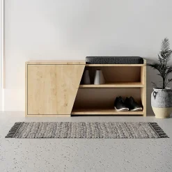 Banc à chaussures 1 porte L104 cm - Fiona