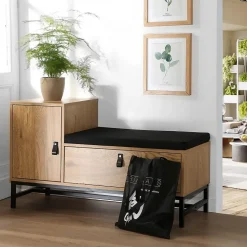 Banc à Chaussures avec 2 Rangement L100 cm - JILL