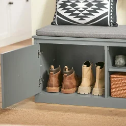Banc à chaussures avec assise, espace de rangement, FSR131-HG, SoBuy