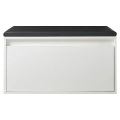 Banc à chaussures Degerfors 80 x 39 x 45 cm blanc noir en.casa