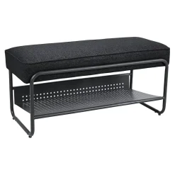 Banc à chaussures Lillehammer 90 x 37 x 42 cm noir en.casa