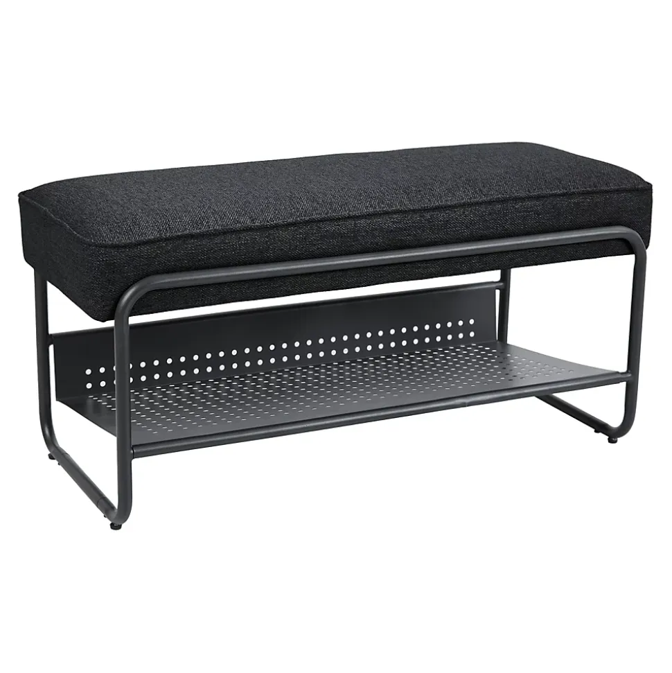 Banc à chaussures Lillehammer 90 x 37 x 42 cm noir en.casa