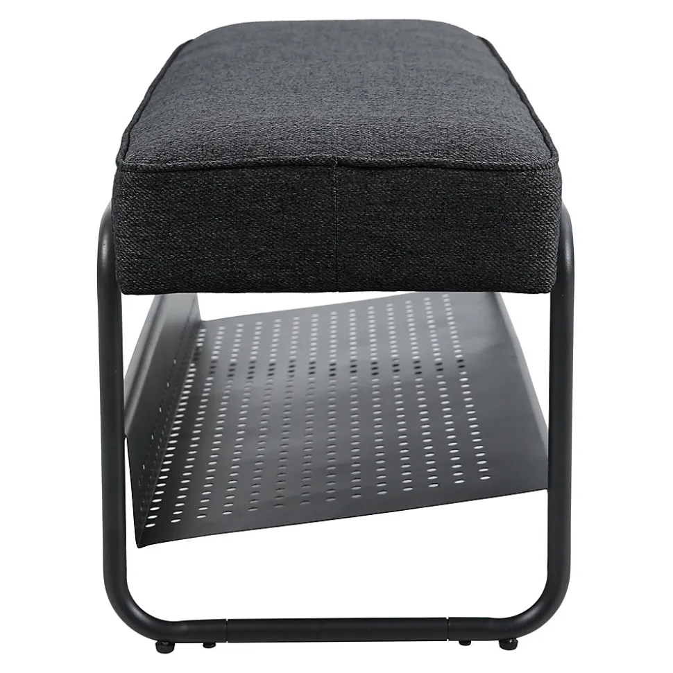 Banc à chaussures Lillehammer 90 x 37 x 42 cm noir en.casa