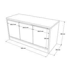 Banc à chaussures Salasal 46x89,5x35,5 Panneau de particules Simili-cuir Chêne clair Gris Foncé Moderne