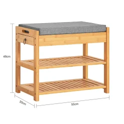 Banc à Chaussures étagère à chaussures, FSR49-N, SoBuy