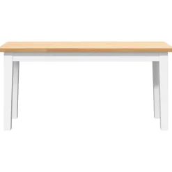Banc 90 cm blanc bois massif caoutchouc vidaXL