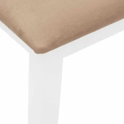 Banc 90 cm blanc bois massif caoutchouc vidaXL