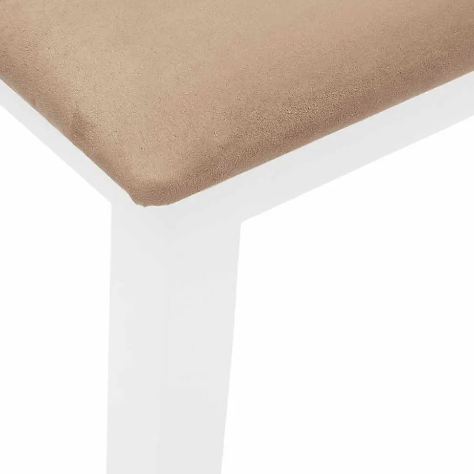 Banc 90 cm blanc bois massif caoutchouc vidaXL